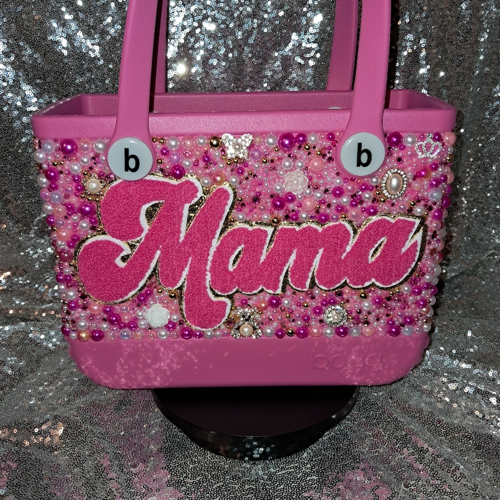 Stylish Pink Beaded Women's Bag